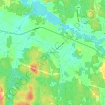 Topografische Karte Haley Station, Höhe, Relief