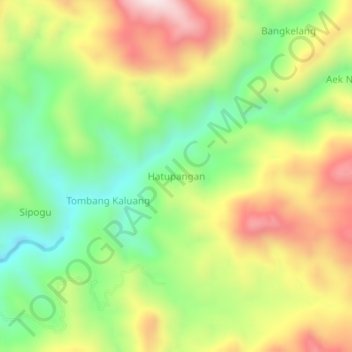 Topografische Karte Hatupangan, Höhe, Relief