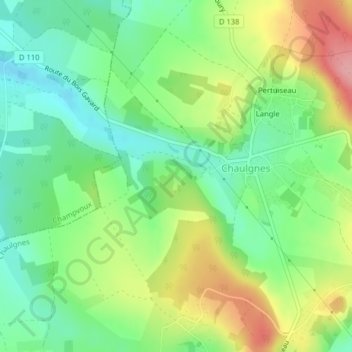 Topografische Karte Champ de l'Allier, Höhe, Relief