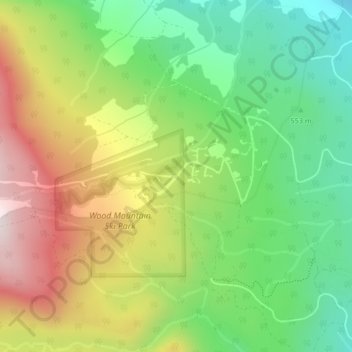 Topografische Karte Forbidden Plateau, Höhe, Relief
