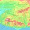Topografische Karte Thousand Oaks, Höhe, Relief