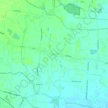 Topografische Karte Torreselle, Höhe, Relief