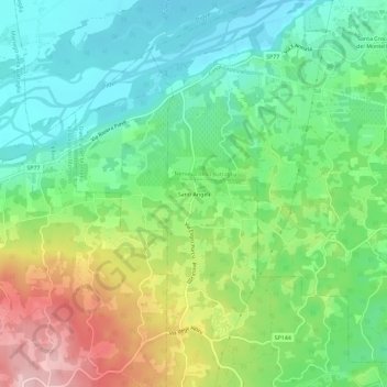 Topografische Karte Santi Angeli, Höhe, Relief