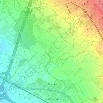 Topografische Karte Peñasola, Höhe, Relief