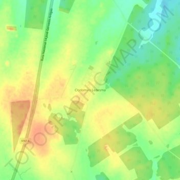 Topografische Karte Clodomiro Ledesma, Höhe, Relief