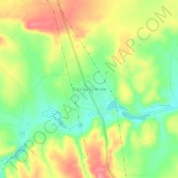 Topografische Karte Baixão Grande, Höhe, Relief