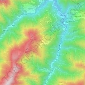 Topografische Karte Torri, Höhe, Relief