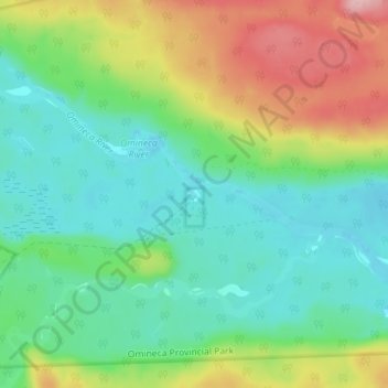 Topografische Karte Old Hogem, Höhe, Relief