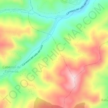 Topografische Karte Peña Martín, Höhe, Relief