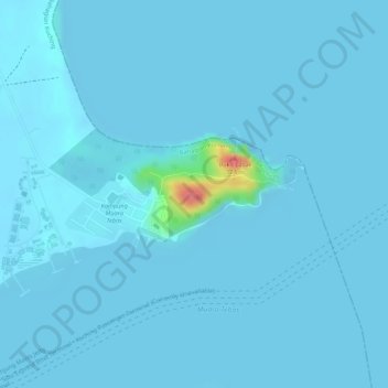 Topografische Karte Gunung Ayer, Höhe, Relief