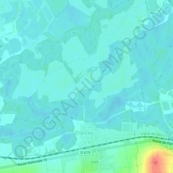 Topografische Karte Les Hachettes, Höhe, Relief