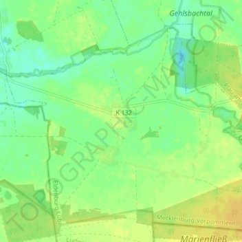 Topografische Karte Darß, Höhe, Relief