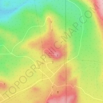 Topografische Karte Morro do Buriti, Höhe, Relief