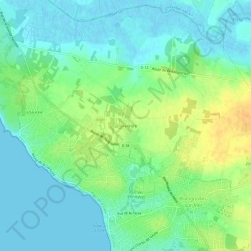 Topografische Karte La Girardière, Höhe, Relief