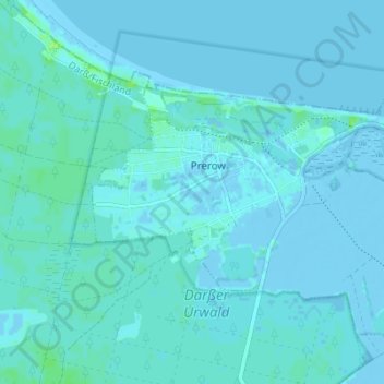Topografische Karte Brake, Höhe, Relief
