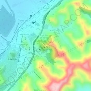 Topografische Karte Mirantedo Cruzeiro, Höhe, Relief