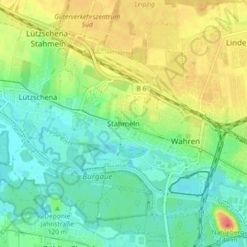 Topografische Karte Stahmeln, Höhe, Relief