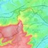 Topografische Karte Piedmont, Höhe, Relief