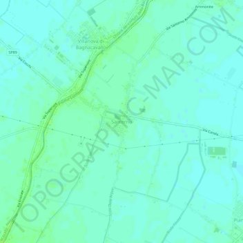 Topografische Karte Santerno, Höhe, Relief