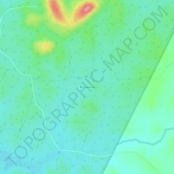 Topografische Karte Roraima, Höhe, Relief