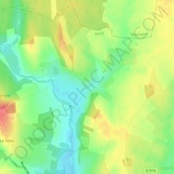 Topografische Karte Le Creuzet d'En Bas, Höhe, Relief