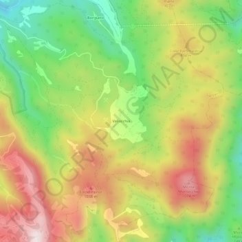 Topografische Karte Vallocchia, Höhe, Relief