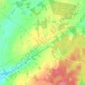 Topografische Karte Årsballe, Höhe, Relief