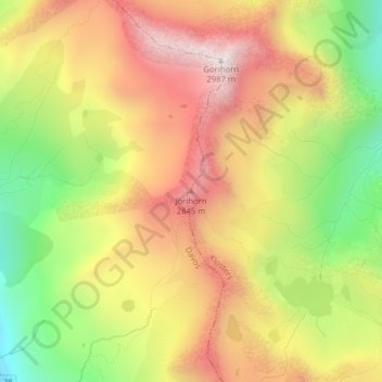 Topografische Karte Jörihorn, Höhe, Relief