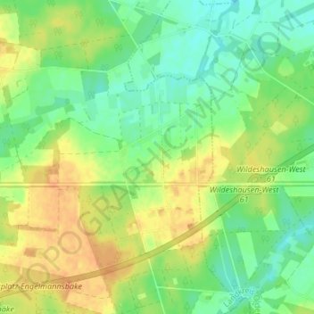 Topografische Karte Steinloge, Höhe, Relief