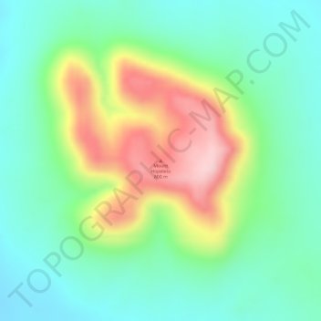 Topografische Karte Mount Hopeless, Höhe, Relief