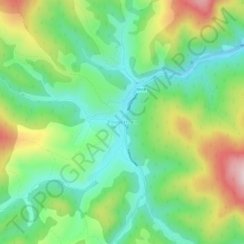 Topografische Karte Poiana Horea, Höhe, Relief