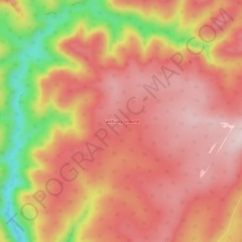 Topografische Karte Geebung Ground, Höhe, Relief