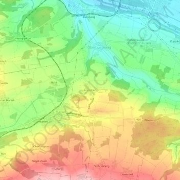 Topografische Karte Friltschen, Höhe, Relief