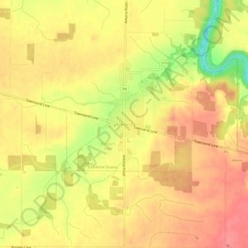 Topografische Karte Arkona, Höhe, Relief