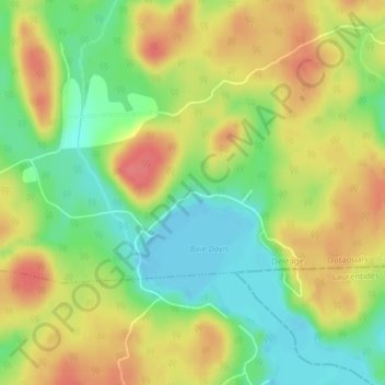 Topografische Karte Baie-Davis, Höhe, Relief