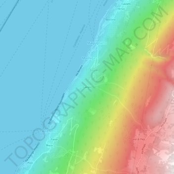 Topografische Karte Campo, Höhe, Relief