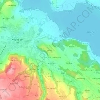 Topografische Karte Mühlberg, Höhe, Relief