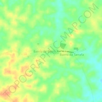 Topografische Karte Centro do José Rodrigues, Höhe, Relief