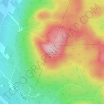 Topografische Karte Mont Rougemont, Höhe, Relief