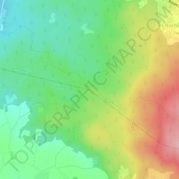 Topografische Karte La Pierre Signée, Höhe, Relief