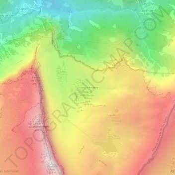 Topografische Karte Chalets d'Anterne, Höhe, Relief