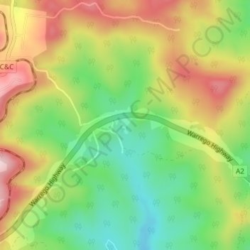 Topografische Karte Ballard, Höhe, Relief
