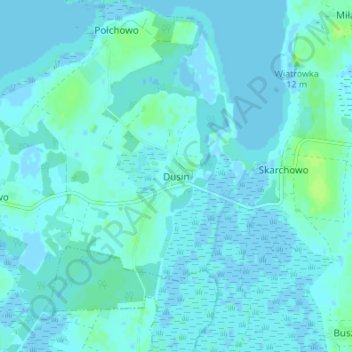 Topografische Karte Düssin, Höhe, Relief