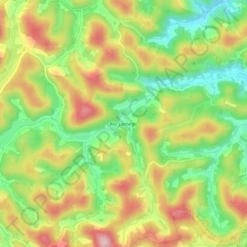 Topografische Karte Rio Lamego, Höhe, Relief