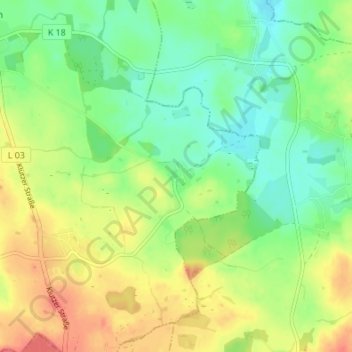 Topografische Karte Parin, Höhe, Relief