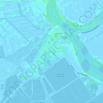 Topografische Karte Salin-de-Giraud, Höhe, Relief