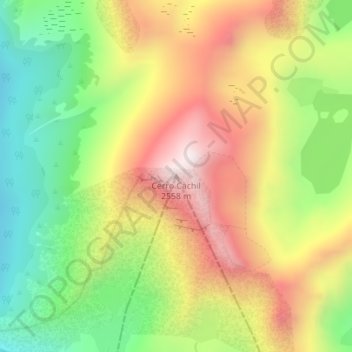 Topografische Karte Cerro Cachil, Höhe, Relief
