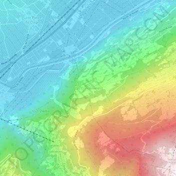 Topografische Karte Les Condémines, Höhe, Relief