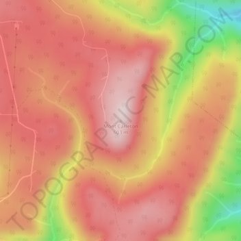 Topografische Karte Mont Carleton, Höhe, Relief
