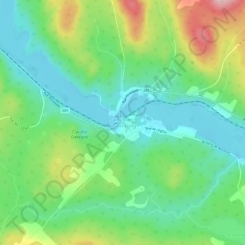 Topografische Karte Saint-Marc-du-Lac-Long, Höhe, Relief